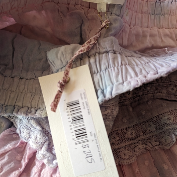 LoveShackFancy hand-dyed ruffle mini skirt size L - Picture 2 of 3